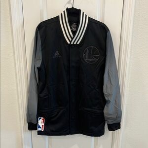 Adidas Golden State Warriors Black and Gray NBA basketball Jacket